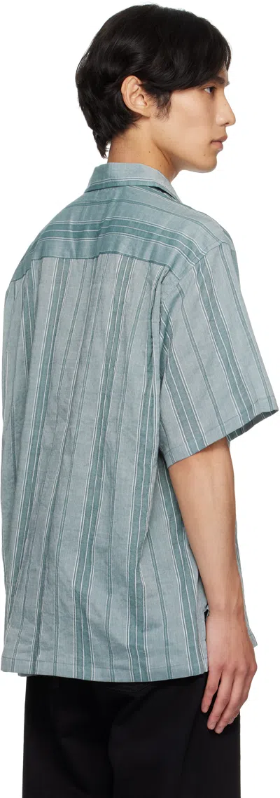 Wtaps Striped Shirt In Green