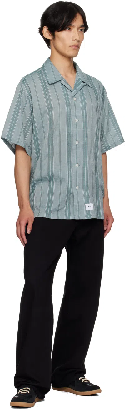 Wtaps Striped Shirt In Green