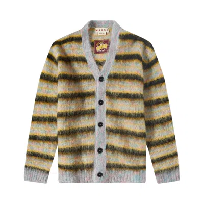 Pre-owned Marni V-neck Mohair Stripe Cardigan 'multicolor' | Multi-color | Men's Size 52