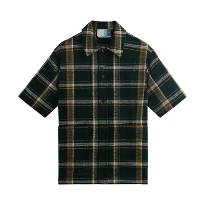 Pre-owned Kith Shadow Plaid Boxy Collared Overshirt 'stadium' | Multi-color | Men's Size M