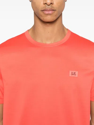 C.p. Company C.p.company  Logo-patch T-shirt In Red
