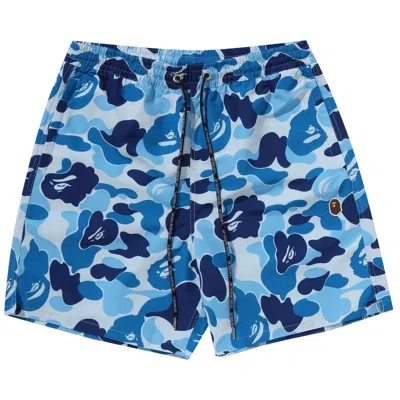 Pre-owned Bape Abc Camo One Point Relaxed Fit Water Shorts 'blue' | Men's Size M