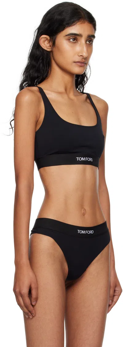 Tom Ford Black Modal Signature Bralette In Black
