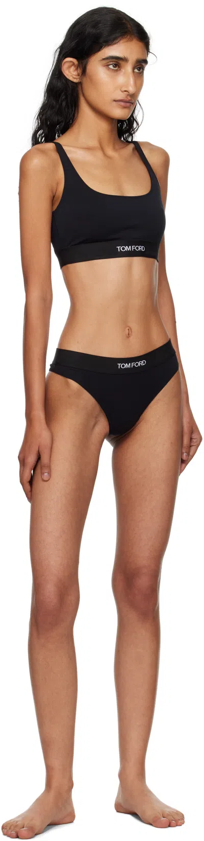 Tom Ford Black Modal Signature Bralette In Black
