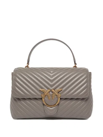 Pinko Love Lady Handbag In Gray