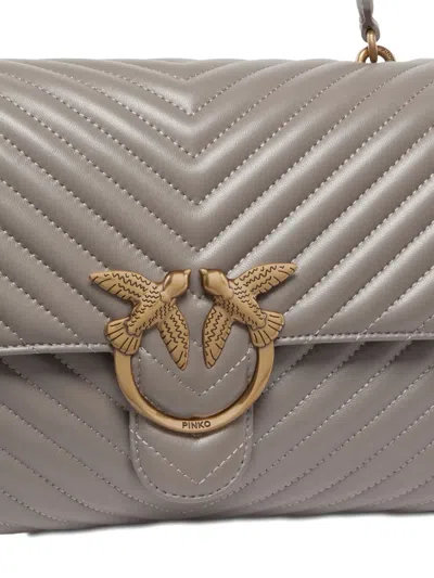 Pinko Love Lady Handbag In Gray