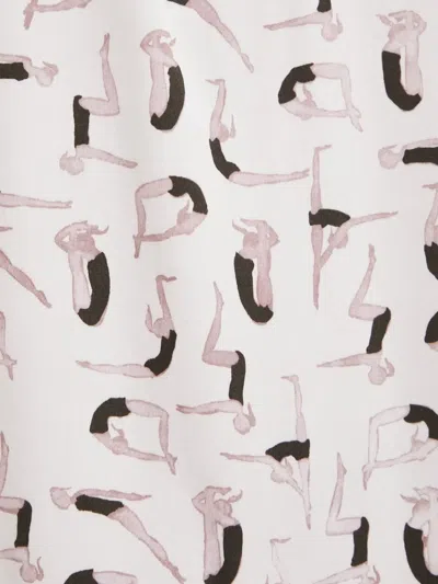 Sisley Paris Figure-print Shirt Midi Dress In White