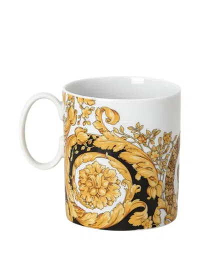 Versace Baroque-print Mug In White