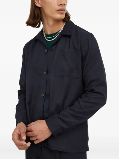 Bruuns Bazaar Pocket Button-down Shirt In Blue