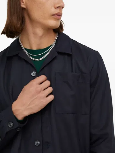 Bruuns Bazaar Pocket Button-down Shirt In Blue