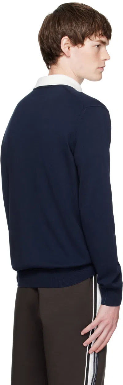 Lacoste Live Cotton Fleece Sweatshirt Navy Blue In Blue