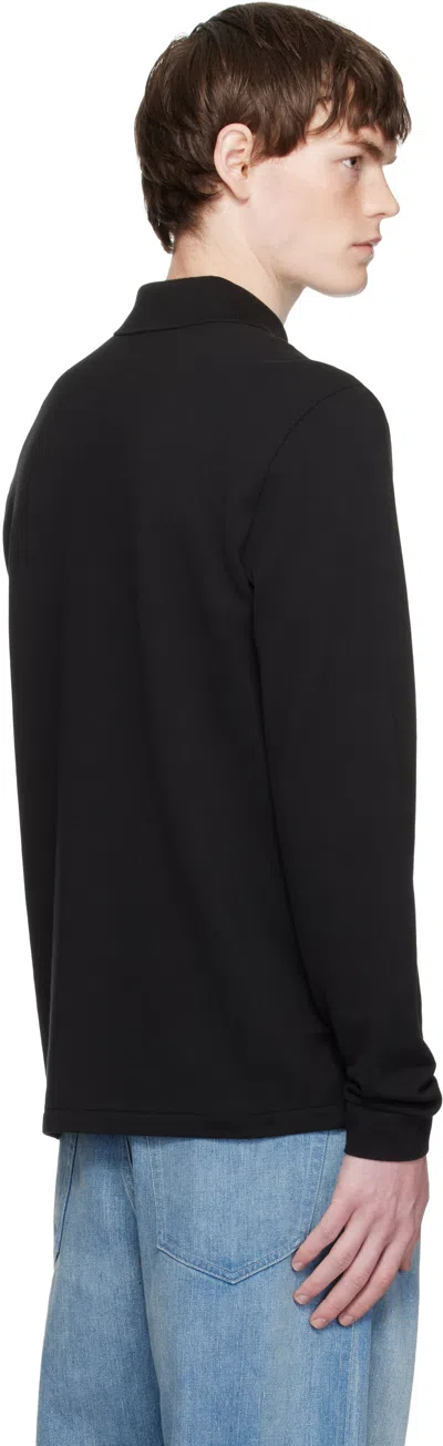 Lacoste Black Piqué Polo Shirt In Black