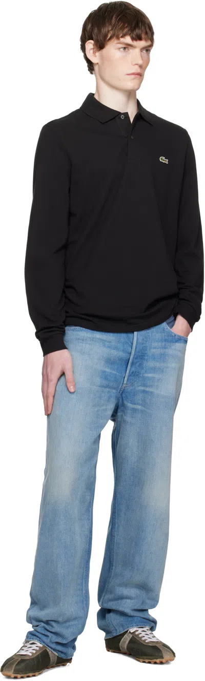 Lacoste Black Piqué Polo Shirt In Black