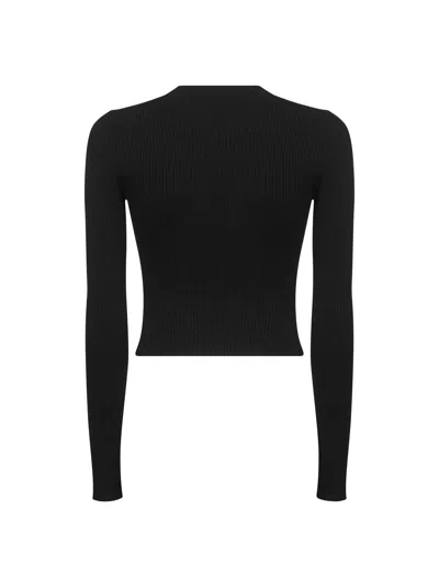 Diesel Womens 9xx M-olina Cut-out Wool Knitted Top In Black