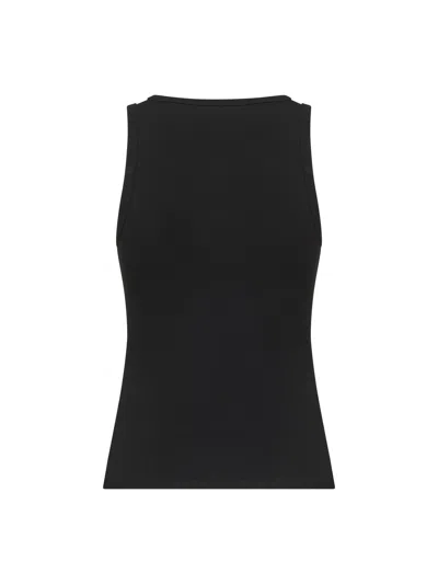 Diesel Black Stretch Cotton T-lynys-od Tank Top In Black