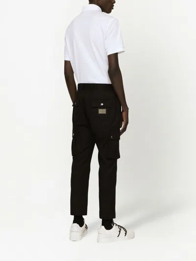 Dolce & Gabbana Cotton Piqué Polo-shirt With Branded Tag In White