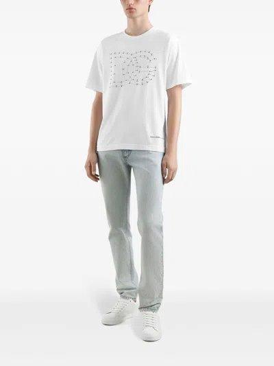 Dolce & Gabbana Men Printed T-shirt In White