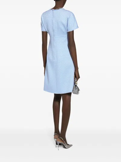 Dolce & Gabbana Rachel Tweed Dress With Dg Logo In Multi