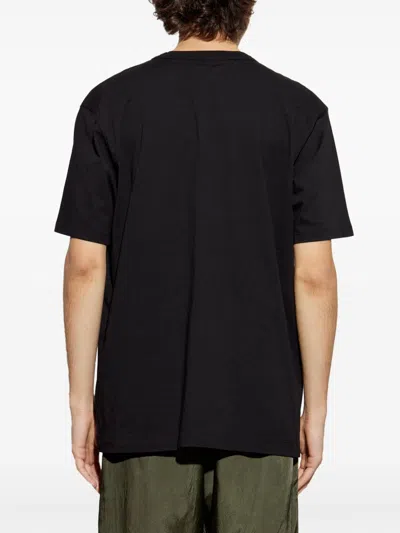 Dries Van Noten Crew Neck Graphic Print T-shirt In Black