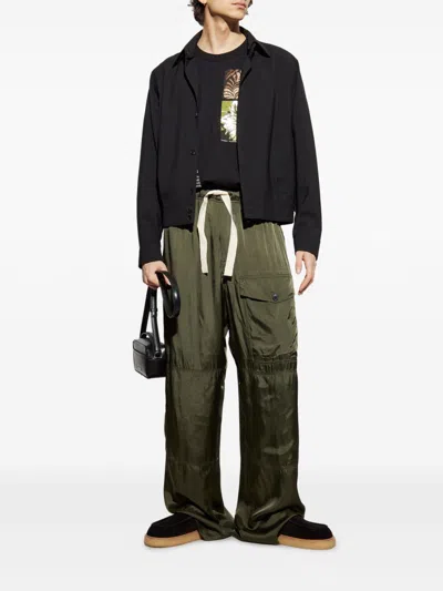 Dries Van Noten Crew Neck Graphic Print T-shirt In Black