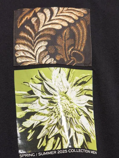 Dries Van Noten Crew Neck Graphic Print T-shirt In Black