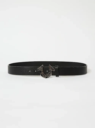 True Religion Paisley Buckle Belt In Brown