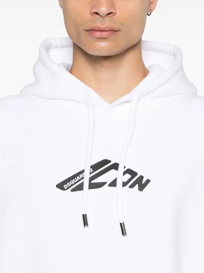 Dsquared2 Icon New Generation Hooded Sweatshirt In White