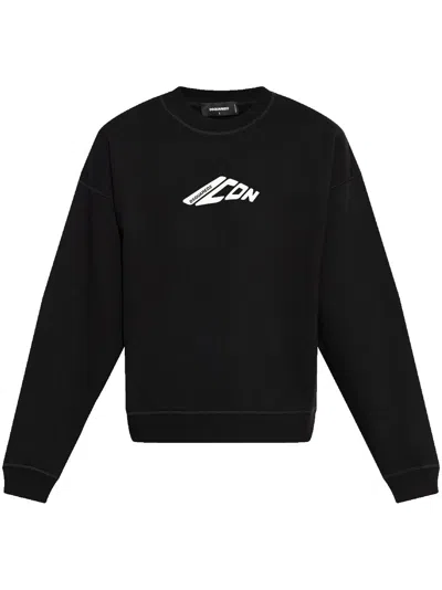 Dsquared2 Dsquared Graphic-stamp Sweatshirt In Black