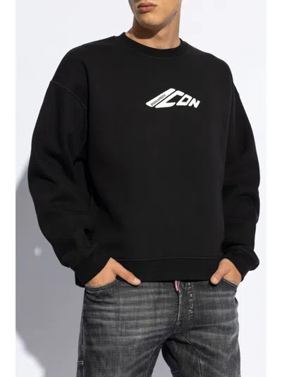 Dsquared2 Dsquared Graphic-stamp Sweatshirt In Black