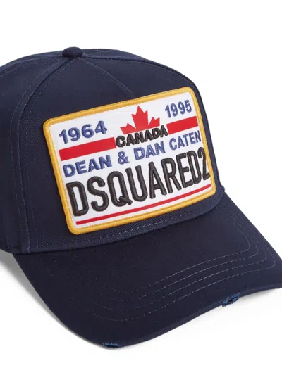 Dsquared2 Logo-patch Adjustable Cap In Blue