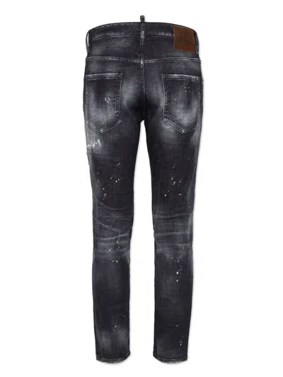 Dsquared2 Dsquared Men Jeans With A Lived-in Effect In Black
