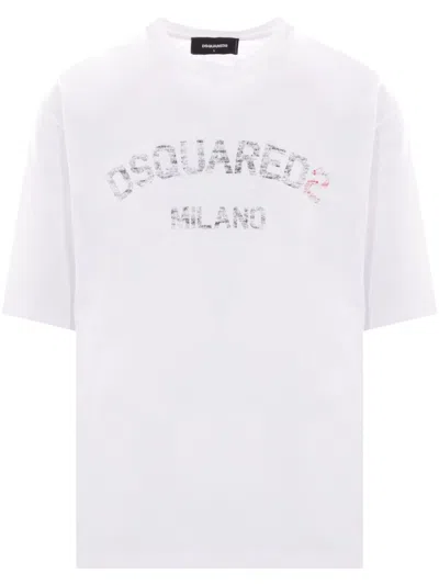 Dsquared2 Dsquared Men Printed T-shirt In White