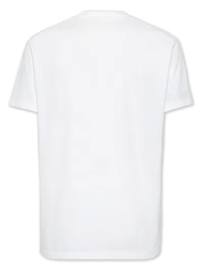 Dsquared2 White T-shirt With Logo Print On The Front In White