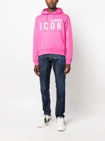 Dsquared2 Journey Sweatshirt Regular Crewneck South Beach Miami In Blue