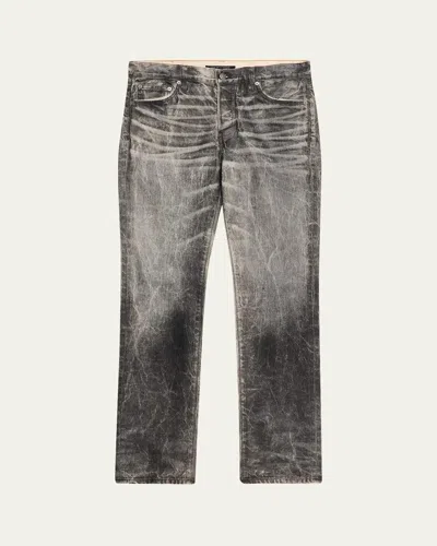 Cout De La Liberte Men's Jimmy Ecru Twill Flare Pants In Gray