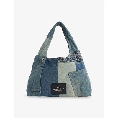 Marc Jacobs Womens Indigo Multi The Deconstructed Denim Sack Shoulder Bag In Multi