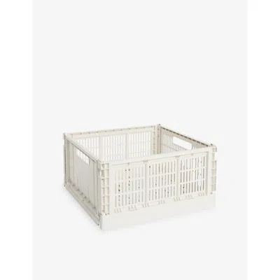 Hay Off-white Square Colour Crate Large In Neutral