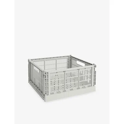 Hay Grey Square Colour Crate Large In Gray