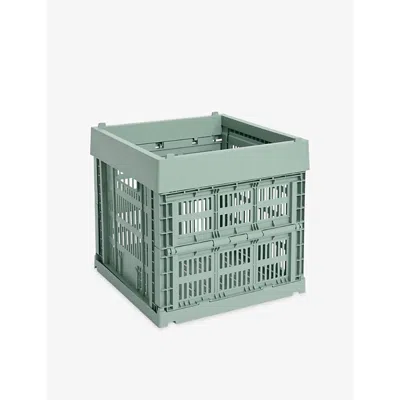 Hay Sage Green Colour Crate Cube In Green