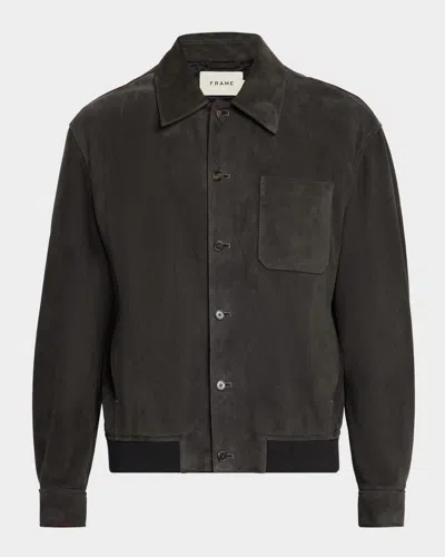 Frame Suede Bomber Jacket Old Black