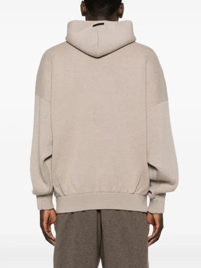 Fear Of God Virgin Wool Hooded Knit Sweater In Neutral