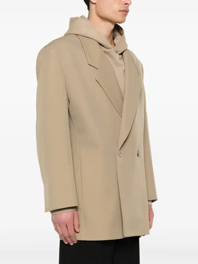 Fear Of God California Double-breasted Blazer In Brown