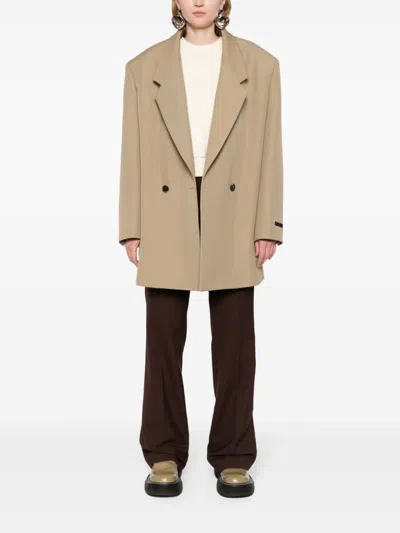 Fear Of God California Double-breasted Blazer In Brown