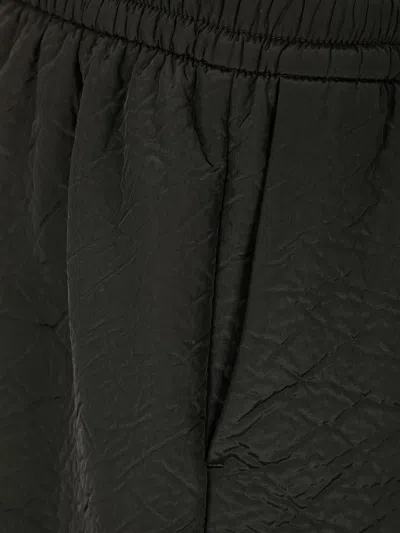 Fear Of God Thigh-length Drawstring Shorts With Textured Fabric In Black
