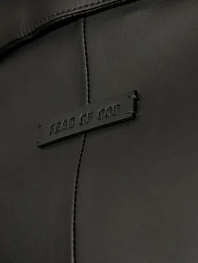 Fear Of God High-neck Faux-leather Jacket In Black