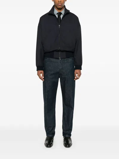 Fear Of God Melange Cotton And Wool Blend Shirt In Blue