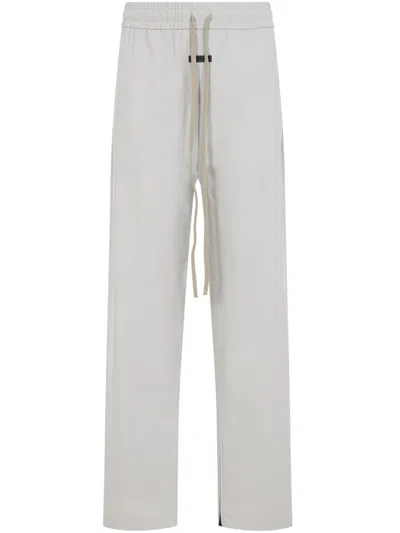 Fear Of God Men's Warm Heather Oatmeal Eternal Brand-patch Cotton-jersey Jogging Bottoms In Neutral