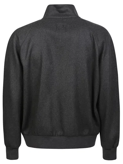 Fendi Men Bomber In Feltro In Gray