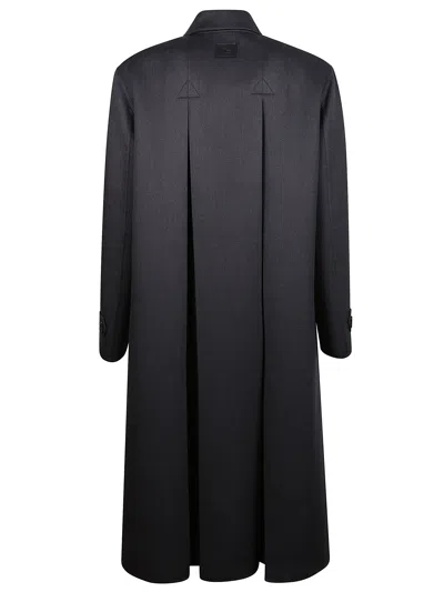 Fendi Cappotto In Misto Lana Antracite Uomo In Blue