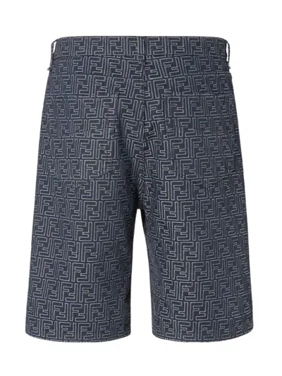 Fendi Short Jeans In Blue